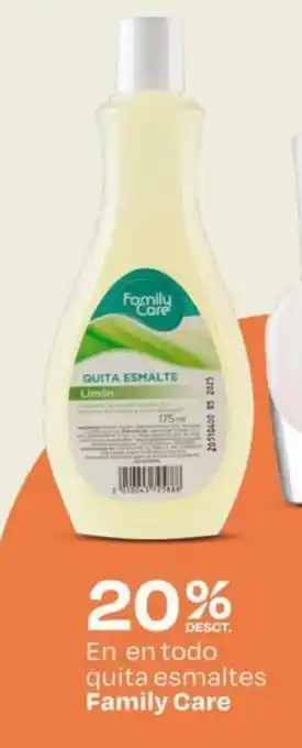 Wong En en todo quita esmaltes Family Care oferta