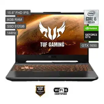 Hiraoka Laptop gamer asus tuf f15 de 15.6, modelo fx506lhb-hn323w, procesador intel core i5 (10va generación), 8gb ram, disco sólido oferta