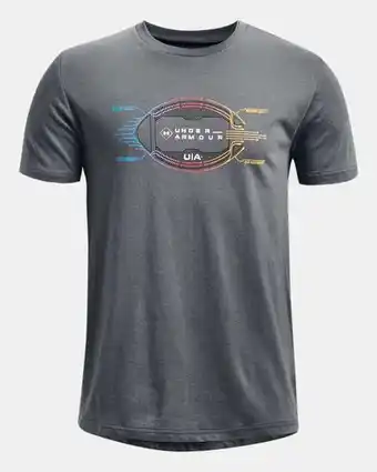 Under Armour Boys' ua schematic football short sleeve oferta