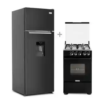 Hiraoka Refrigeradora miray rm-211hd euro frio 211 l + cocina a gas miray limon plus 4 hornillas oferta