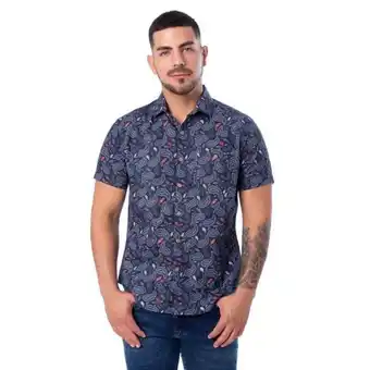 Pionier Camisa popelina estamp. cammeron m/corta oferta