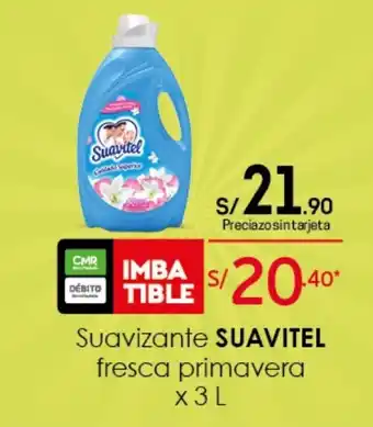 Tottus Suavizante Suavitel Fresca Primavera x 3L oferta