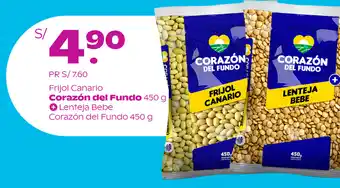 Tambo Frijol Canario Corazón del Fundo 450g + Lenteja Bebe Corazón del Fundo 450g oferta