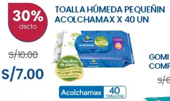 Farmacia Universal Toalla Húmeda Pequeñin Acolchamax x 40UN oferta