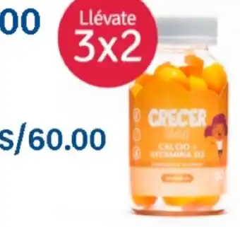 Farmacia Universal Promción 3x2 En Gomitas Crecer Kids Calcio+ Vitamina D3 x 60 UND oferta