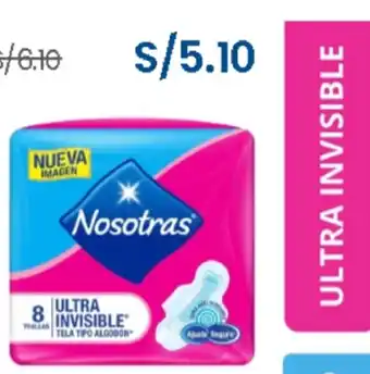 Farmacia Universal Nosotras Ultra Invisible Tipo Algodón x 8 Un oferta