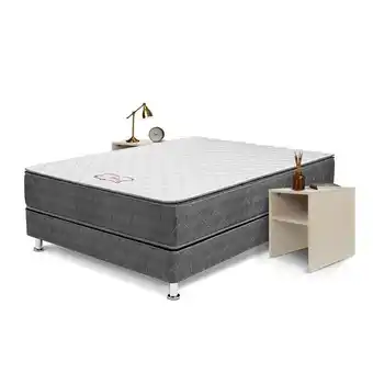 Metro Cama tropical paraíso ergosoft + velador 2 plazas oferta