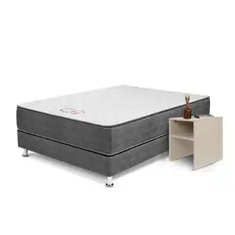 Metro Cama tropical paraíso ergosoft + velador 1.5 plazas oferta