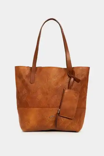 Vélez Bolso shopping denver de cuero para mujer grabado placa palmera oferta