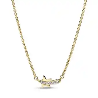 Pandora Collar estilo collier estrella fugaz en pavé recubrimiento en oro de 14k oferta