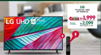Tottus LG TV LED 65" UHD 4K THINQ AI oferta