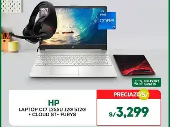 Tottus HP LAPTOP CI7 1255U 12G 512G + CLOUD ST+ FURYS oferta