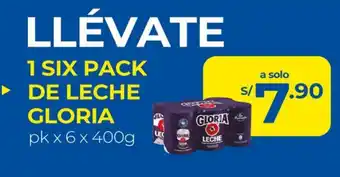 Metro 1 SIX PACK ► DE LECHE GLORIA pk x 6 x 400g oferta