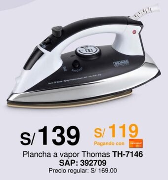 Metro Plancha a vapor Thomas TH-7146 SAP: 392709 oferta