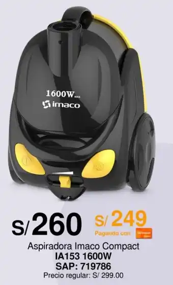 Metro Aspiradora Imaco Compact IA153 1600W oferta