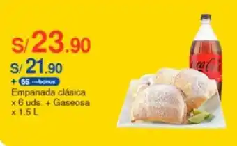 Metro Empanada clásica x 6 uds. + Gaseosa x 1.5L oferta