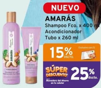 Mifarma AMARÁS Shampoo Fco. x 400 m/ Acondicionador Tubo x 260 ml oferta