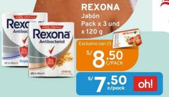 Mifarma REXONA Jabón Pack x 3 und x 120g oferta