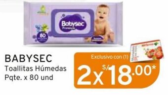 Mifarma BABYSEC Toallitas Húmedas Pqte. x 80 und oferta