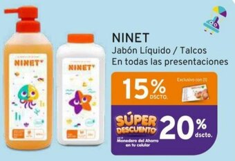 Mifarma NINET Jabón Líquido / Talcos En todas las presentaciones oferta