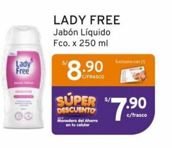 Mifarma LADY FREE Jabón Líquido Fco. x 250 ml oferta