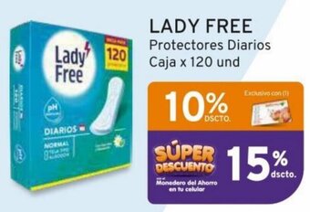 Mifarma LADY FREE Protectores Diarios Caja x 120 und oferta
