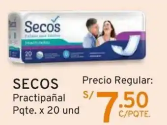 Mifarma SECOS Precio Regular: Practipañal S/ Pqte. x 20 und oferta