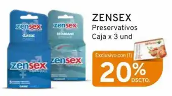 Mifarma ZENSEX Preservativos Caja x 3 und oferta