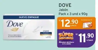 Mifarma DOVE Jabón Pack x 3 und x 90g oferta