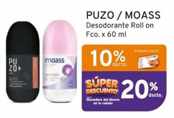 Mifarma PUZO/MOASS Desodorante Roll on Fco. x 60 ml oferta