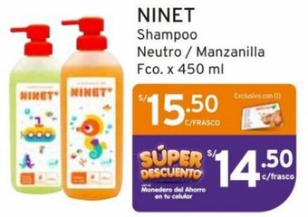 Mifarma NINET Shampoo Neutro / Manzanilla Fco. x 450 ml oferta