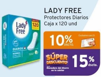 Mifarma LADY FREE Protectores Diarios Caja x 120 und oferta