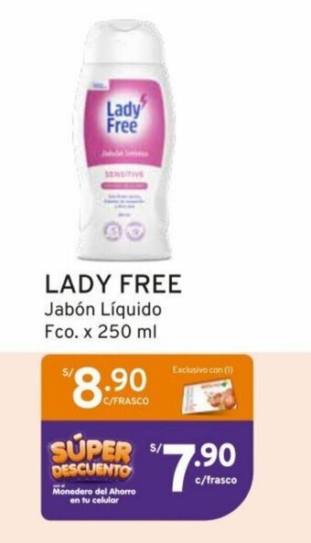 Mifarma LADY FREE Jabón Líquido Fco. x 250 ml oferta
