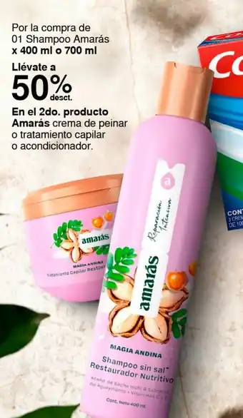 Metro Por la compra de 01 Shampoo Amarás x 400 ml o 700 ml oferta