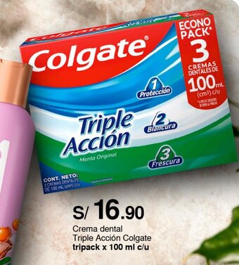 Metro Crema dental Triple Acción Colgate tripack x 100 ml c/u oferta