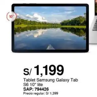 Metro Tablet Samsung Galaxy Tab S6 10" lite SAP: 794426 oferta