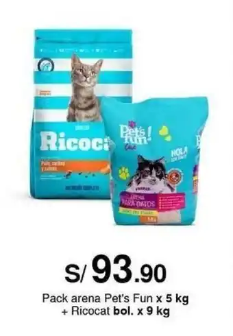 Metro Pack arena Pet's Fun x 5 kg + Ricocat bol. x 9 kg oferta