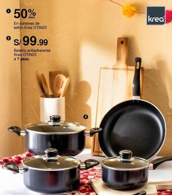 Metro Batería antiadherente Krea OTIN23 x 7 pzas. oferta