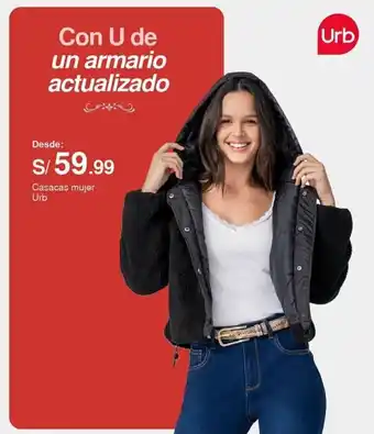 Metro Casacas mujer Urb oferta