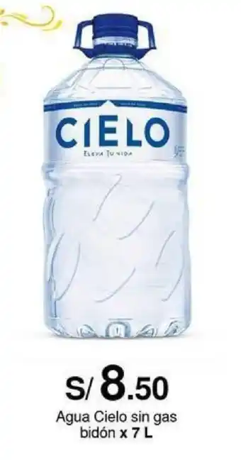 Metro Agua Cielo sin gas bidón x 7 L oferta