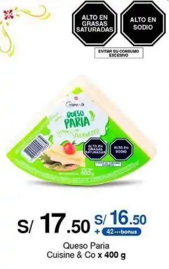 Metro Queso Paria Cuisine & Co x 400 g oferta
