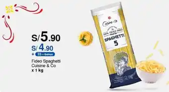Metro Fideo Spaghetti Cuisine & Co x 1 kg oferta