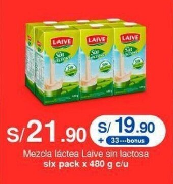 Metro Mezcla láctea Laive sin lactosa six pack x 480 g c/u oferta