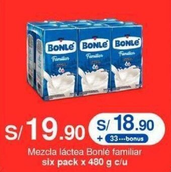 Metro Mezcla láctea Bonlé familiar six pack x 480 g c/u oferta