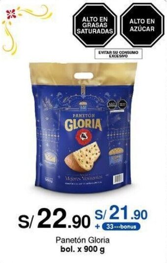 Metro Panetón Gloria bol. x 900 g oferta