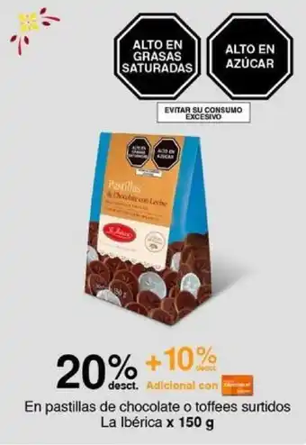 Metro En pastillas de chocolate o toffees surtidos La Ibérica x 150 g oferta