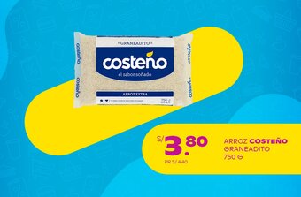 Tambo ARROZ COSTEÑO GRANEADITO 750 G oferta