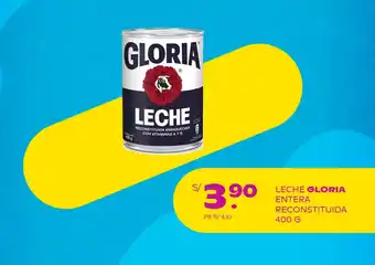 Tambo LECHE GLORIA ENTERA RECONSTITUIDA 400 G oferta
