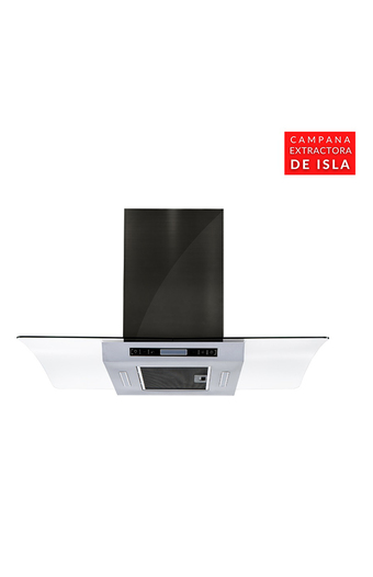 Tiendas EFE Campana extractora decorativa de isla klimatic isola black plus oferta