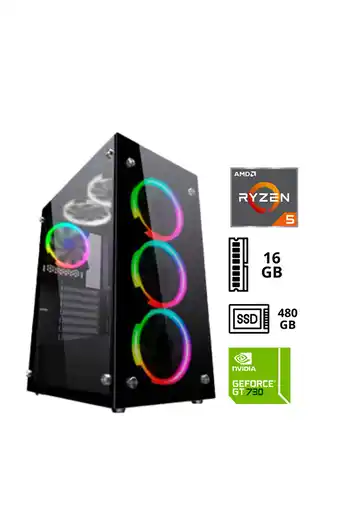 Tiendas EFE Desktop windows 10 pro ryzen 5 5600g 16gb ssd 480gb oferta